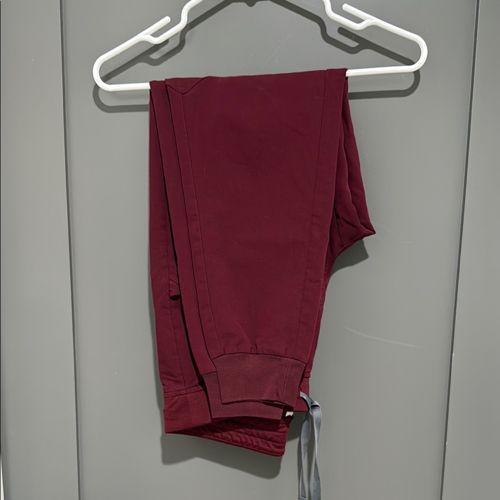 Figs Burgundy Jogger Scrub Pants